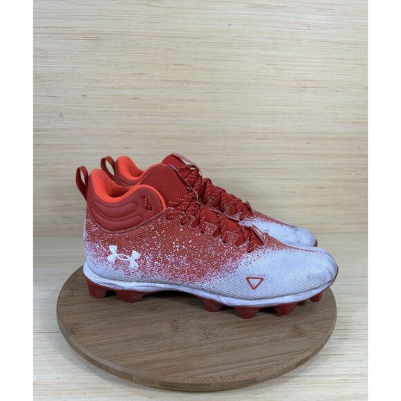 Under Armour Spotlight Franchise RM 2.0 Red White Football Cleats Mens 11 - Picture 3 of 8